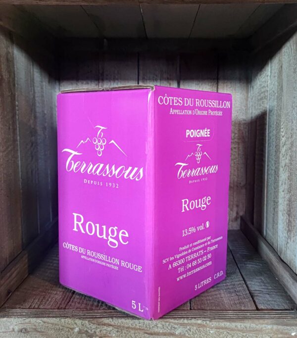 Terrassous <BR>Côtes du Roussillon <BR>BIB 5L Rouge – Image 2