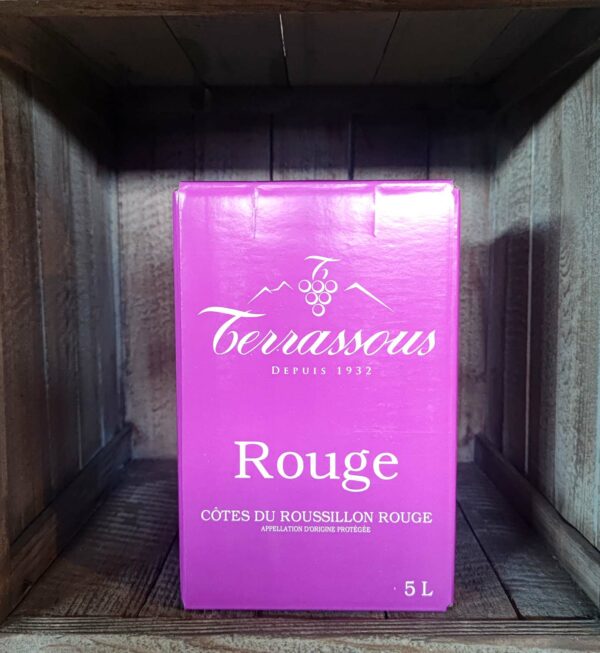 Terrassous <BR>Côtes du Roussillon <BR>BIB 5L Rouge – Image 3
