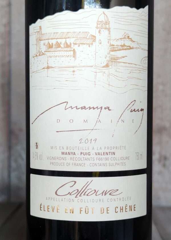 Domaine Manya Puig <BR>Collioure <BR>Fût de Chêne Rouge – Image 2