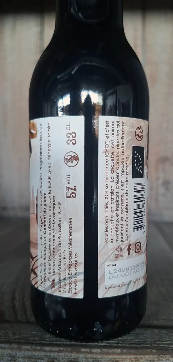B.A.R <BR>XOT <BR>Brune 33 cl – Image 3