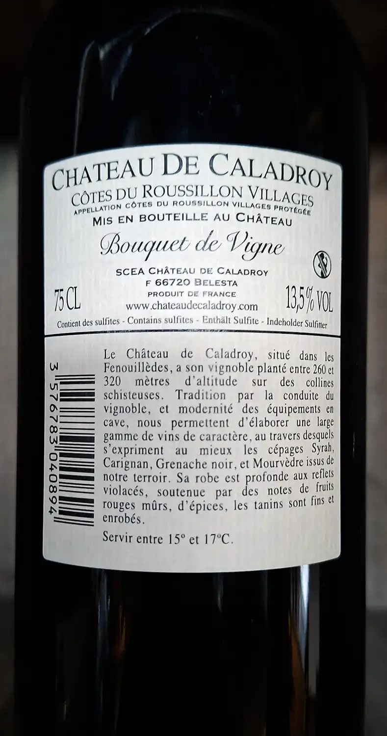 Château de Caladroy <BR>Bouquet de Vignes <BR>Rouge – Image 3