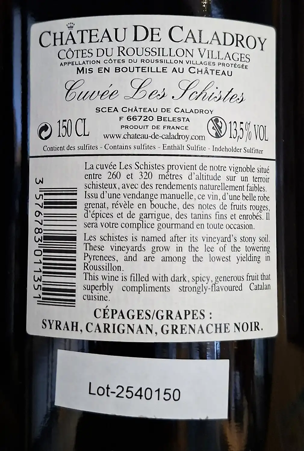 Château de Caladroy <BR>Les Schistes <BR>Rouge Magnum – Image 3